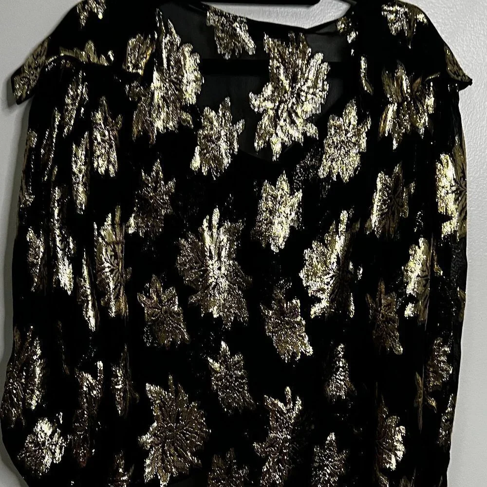 IRO Blouse 70% Viscose, 30% Lurex Size 10